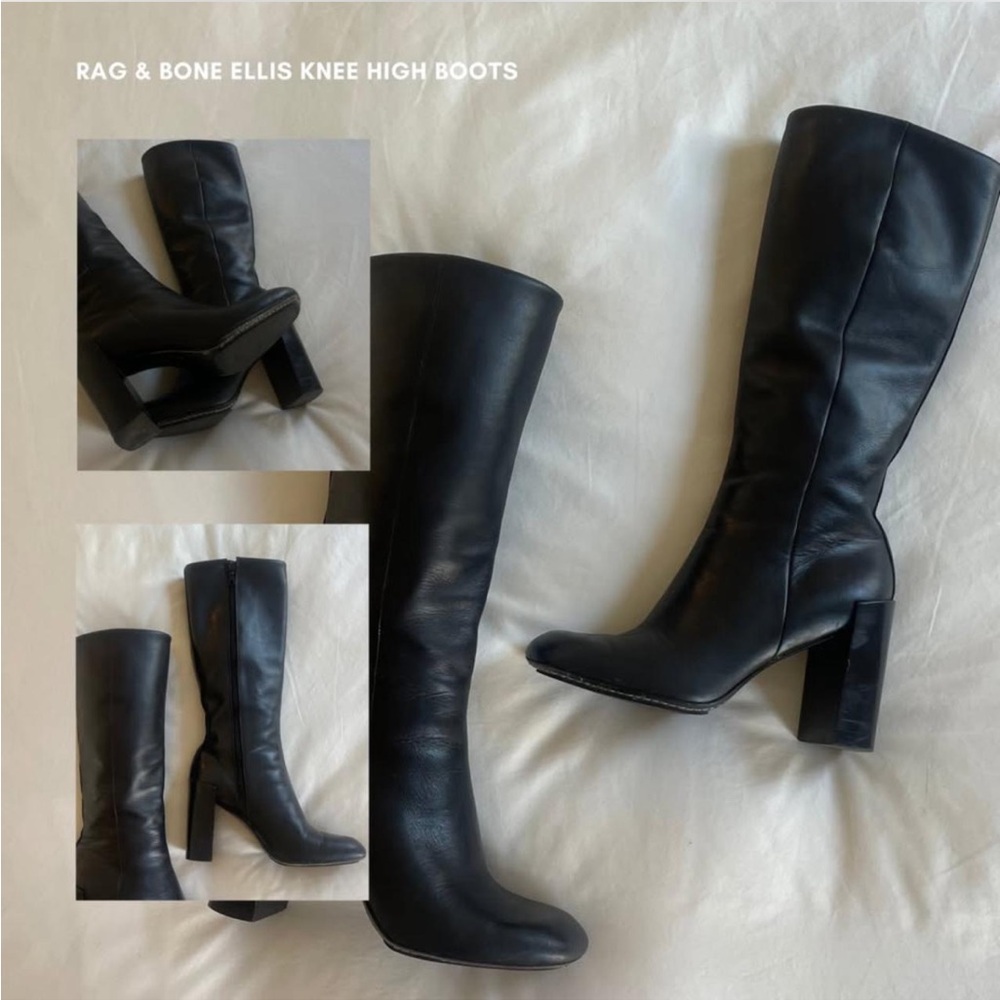 Rag & Bone Ellis Black Knee High Boots